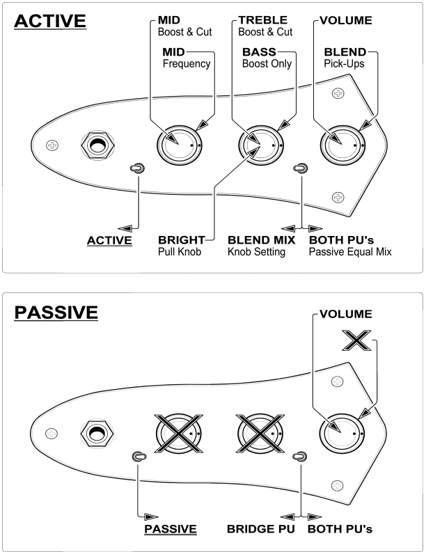 Active and Passive Control Functions Diagram
