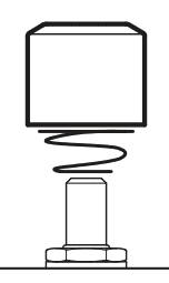 Lower / single knob grounding spring