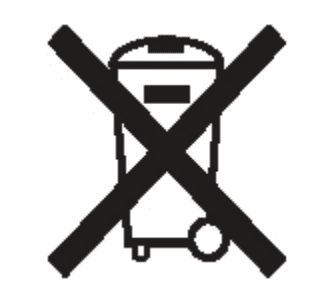 WEEE disposal icon — do not dispose with household waste